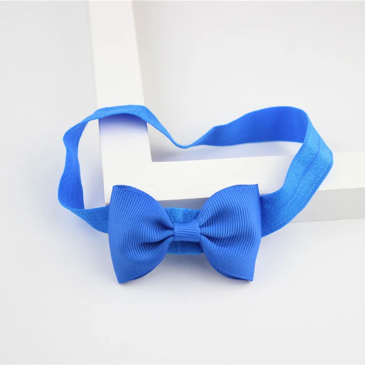 a06 Royal Blue 1 шт., 7 см, Детская повязка на голову, лента с бантиками, повязка на голову, эластичное бандо, аксессуары, 1801ZYAA1716 - Цвет: a06 Royal Blue