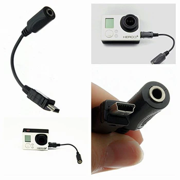 

USB 3.5mm Microphone Mic Adapter Cable 5Pin For GoPro Hero 3 3+ 4