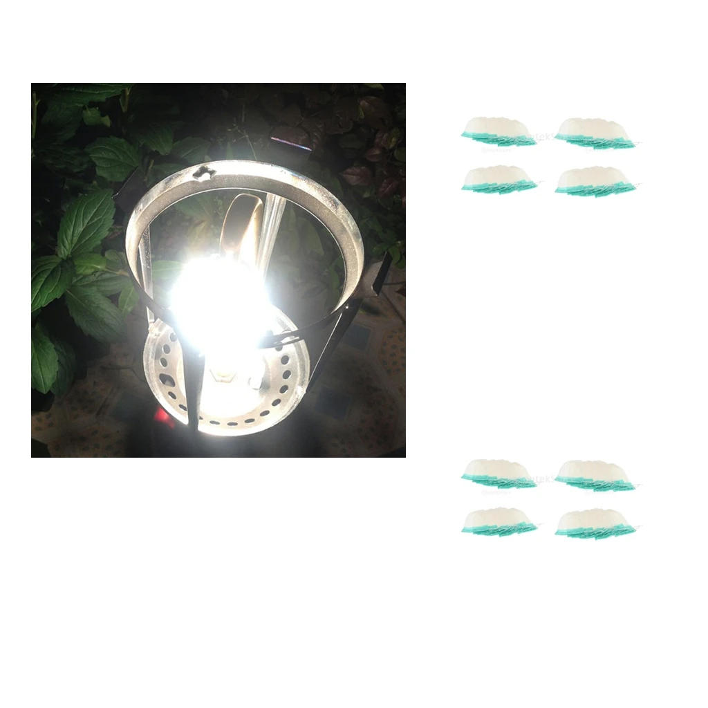 80 Pieces Outdoor Hiking Gas Lamp Mantles Non-radiative Net Mesh Cover