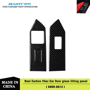 

Real Carbon Fiber Window Lifter Control Window Switch Decor Armrest Panel Trim Car Styling Accessories For Mustang