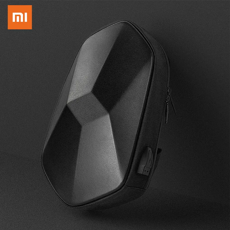 Black Xiaomi Mijia BEABORN Polyhedron PU рюкзак сумка водонепроницаемый красочный отдых Спорт нагрудный пакет сумки для мужчин и женщин путешествия Кемпинг - Цвет: Black