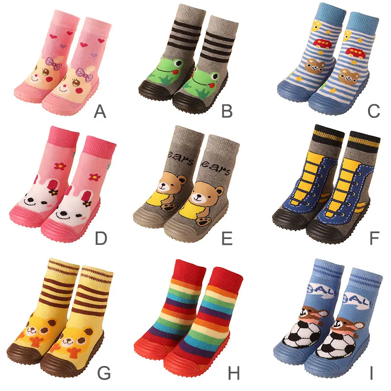 Зимние носки для малышей носки для мальчиков и девочек chaussette/Детские хлопковые гетры, детские носки-тапочки нескользящие носки для малышей
