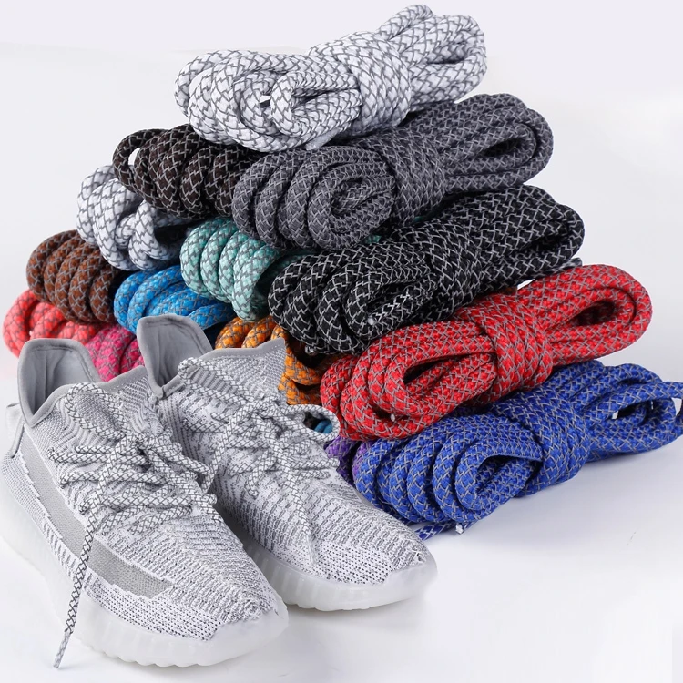 Specialty New Reflective Round Rope Shoe Laces Shoelaces Sneakers