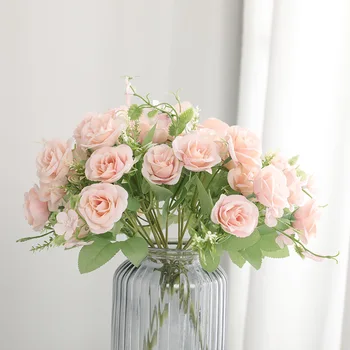 

Plastic Pink Artificial Flowers Gypsophila Handmade Fake Flowers Home Decoration Accessories Diy Wedding Bouquets