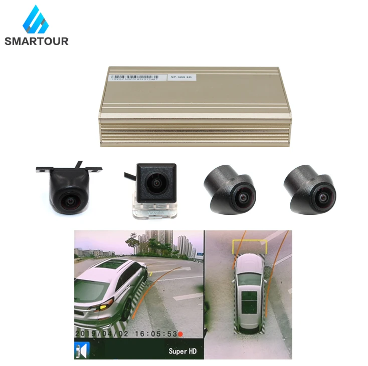  Smartour car 360 3D Surround View System Auto Bird View Panorama DVR System 4 Camera HD 1280P Recor