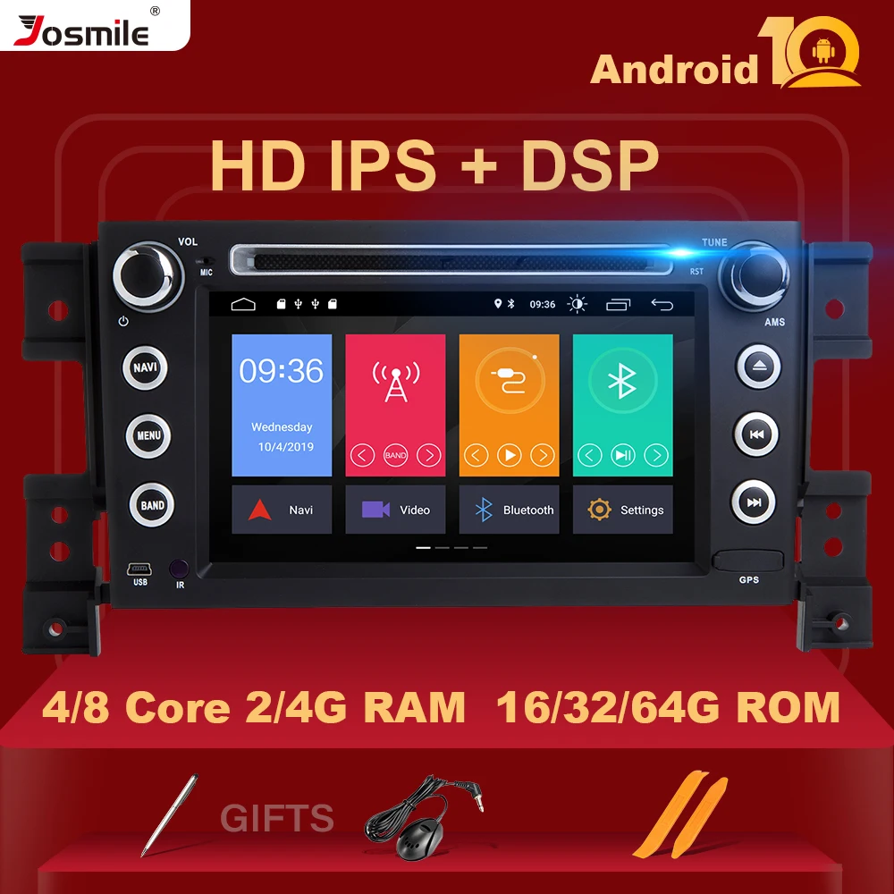 Автомобильный радиоприемник DSP Android 10 GPS для Suzuki Grand Vitara 2005 2006 2007 2008 2009 2010 2011 2012 2013