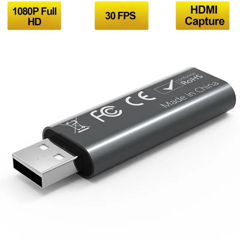 

Mini Video Capture Card USB 2.0 HDMI Video Grabber Record Box For PCtablet PS4 Game DVD Camcorder HD 1080P Camera Recording