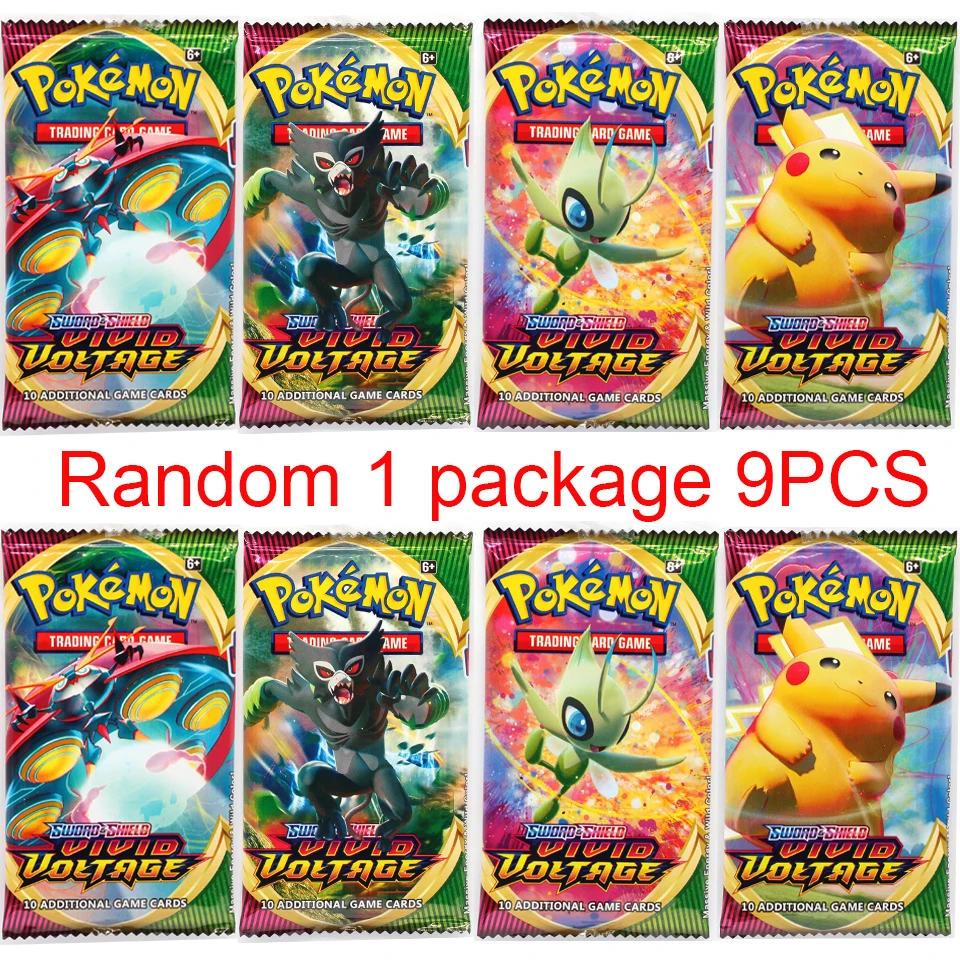 9PCS French Pokemon Cards Sword And Shield Battle Styles Full Sealed Retail Box Evolving Skies Pokemones Card For Children Gifts
