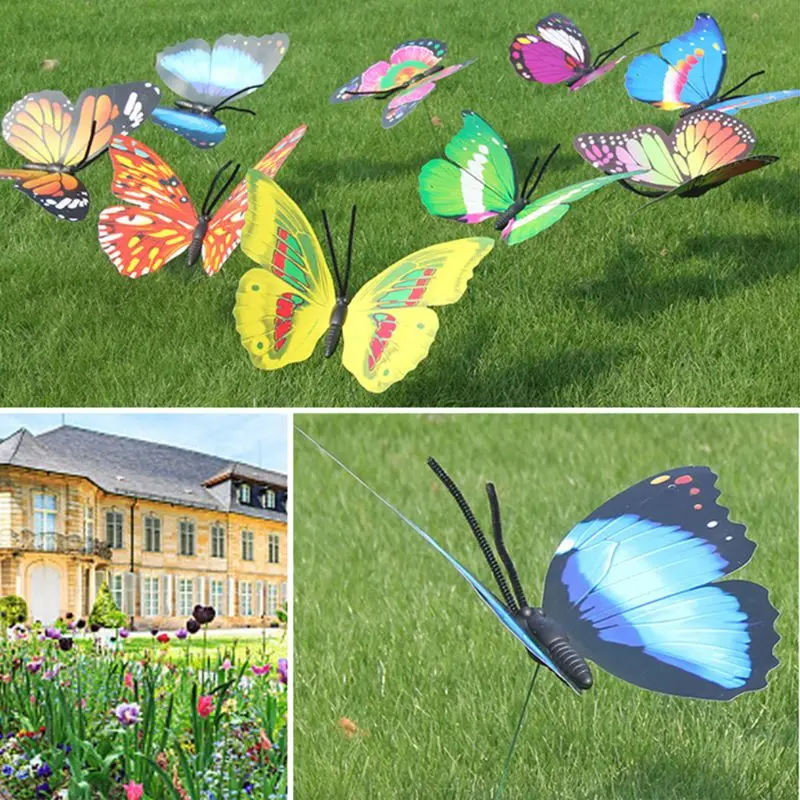 

Simulation Artificial Butterfly Decorations Garden Yard Lawn Patio Outdoor Art Ornaments Random Color P31E