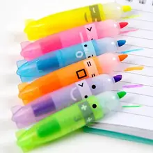 6 шт. канцелярские принадлежности милые формы лодки флуоресцентный маркер текстовыделитель ручки подарок для детей
