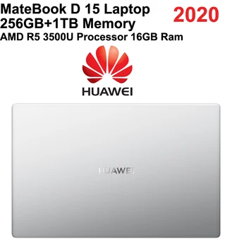 

High Quality Laptop 2020 HUAWEI MateBook D 15 Notebook With i7-10510U OR AMD Ryzen 5 3500U CPU 16GB Ram 1TB Win10 15.6 Screen