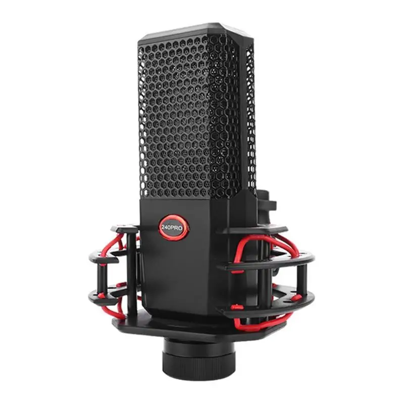 240Pro микрофон с шумоподавлением конденсаторный микрофон для студийной прямой трансляции