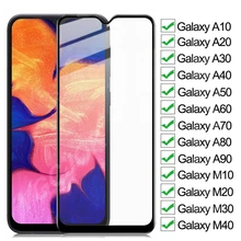 Full-Tempered-Glass Screen-Protector Glas-Film-Case M30 A70 A30 A20 A80 A10 Samsung Galaxy