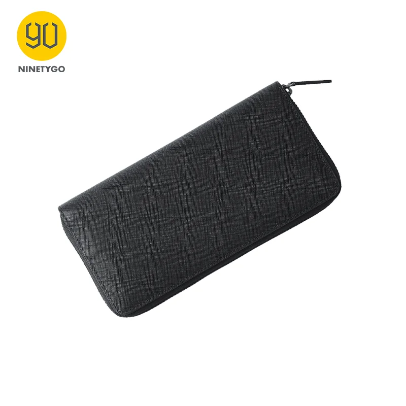 Najtaniej NINETYGO 90FUN Fashion Business Casual portfel na monety portmonetka oryginalna skóra bydlęca dla mężczyzn kobiety posiadacz karty czarny