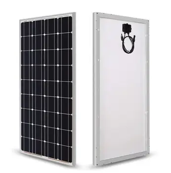 

100W Glass Solar Panel Solid Mono Module Cell Kit 12V Off Grid Camp Car Marine