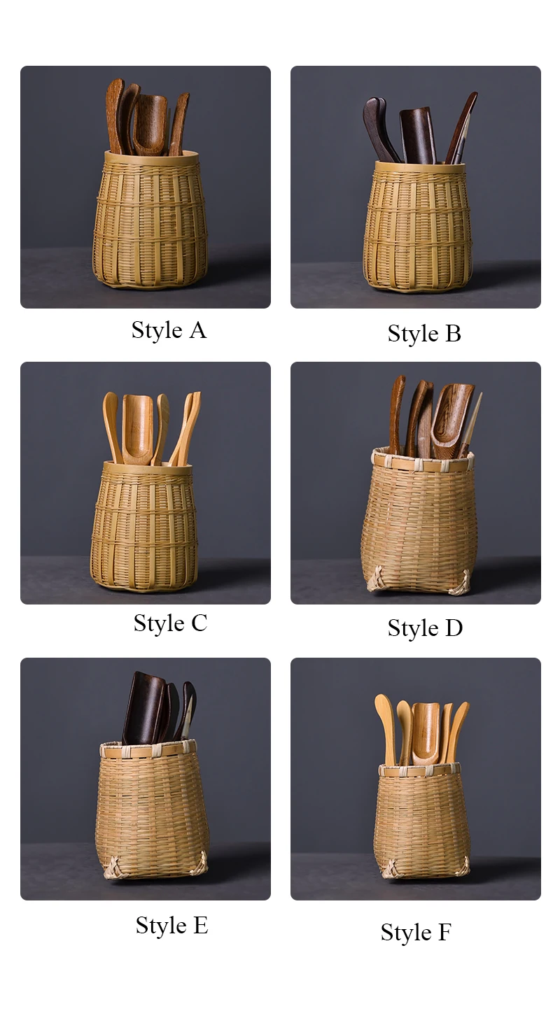LUWU natural bamboo ceramic tea ceremony sets handmade chinese kung fu tea accessories
