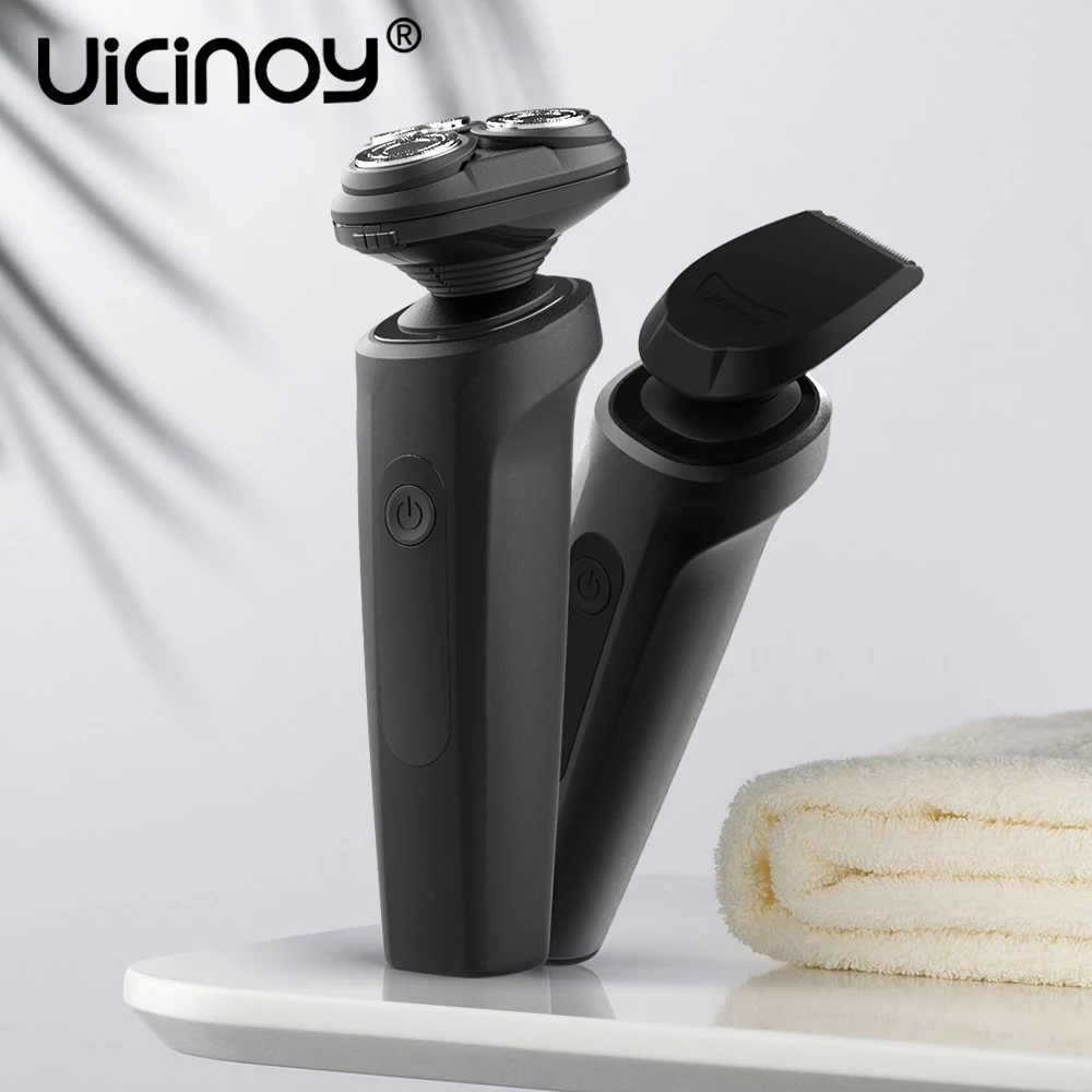 UICINOY Men Electric Shaver IPX7 Waterproof Washable Razor Light Luxury Rotary Shavers for Thick Beard Mens Electric Shavers
