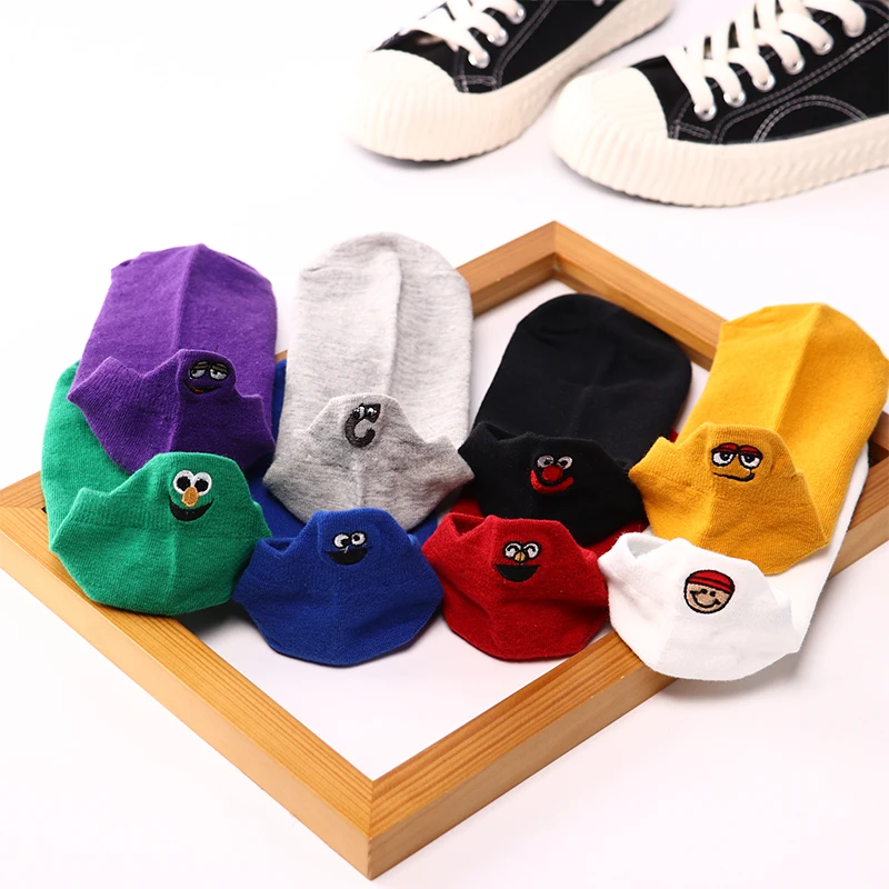Fashion Socks Woman 2020 New Spring 4 Pairs Ankle Girls Cotton Color Novelty Women Fashion Cute Heart Casual Funny Sock Autumn