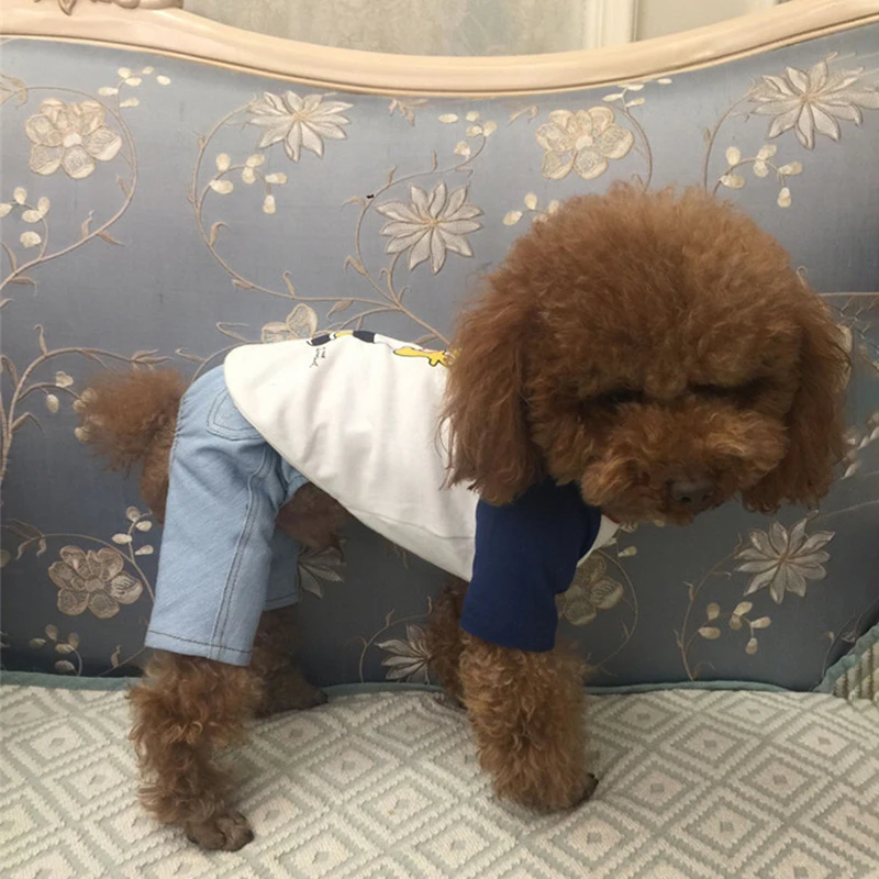 

Pet Pants Spring Summer Dog Clothes Denim Overalls Pets Outfits Warm Clothes for Small Dogs Pets Costumes Coat Jacket Puppy New