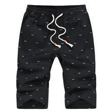 Мужские летние шорты из хлопка 5, повседневные шорты, мужские свободные пляжные шорты, большие шорты