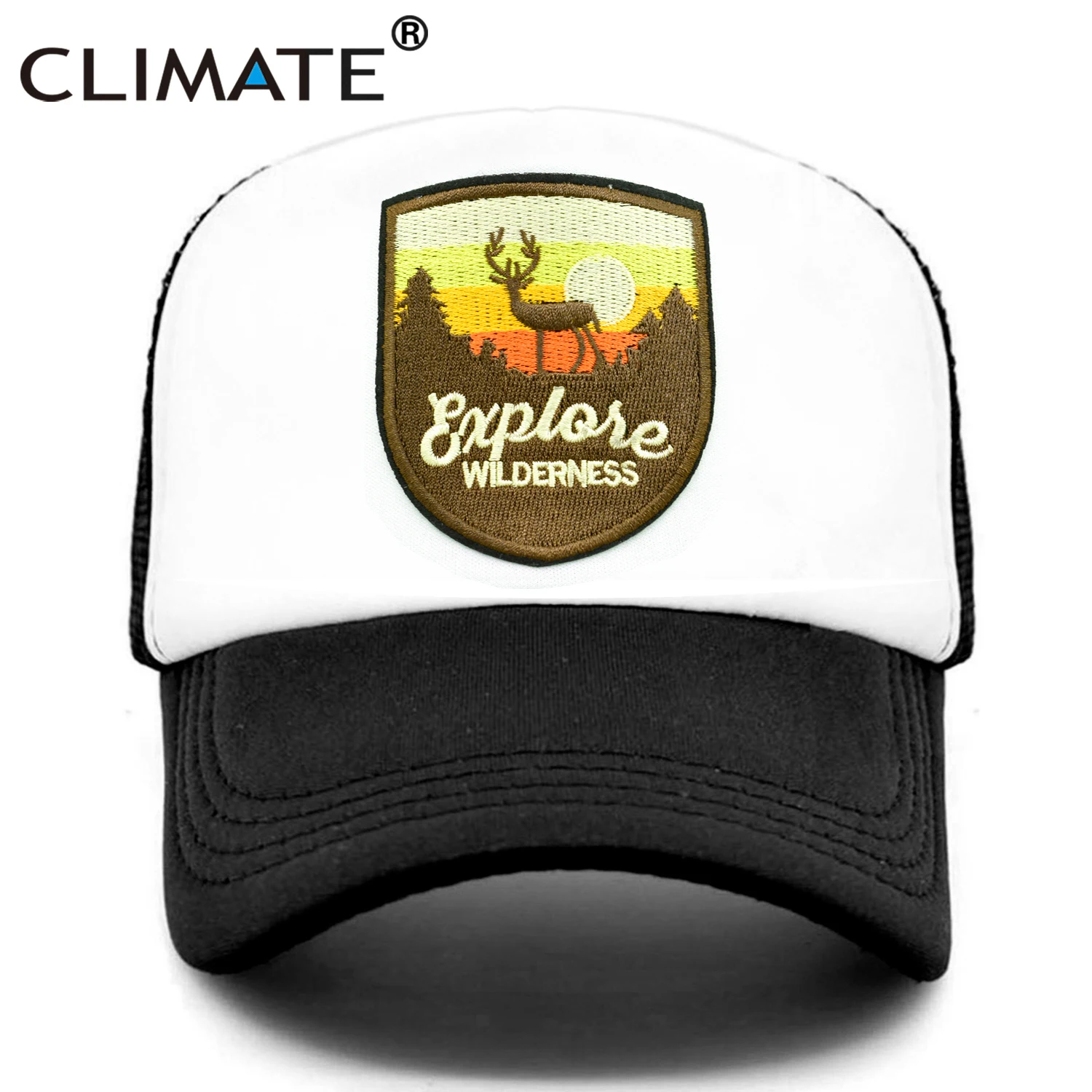 CLIMATE Explore Trucker Cap  Wilderness wildlife Camouflage Cap for Outdoor Exploration Baseball Cap Summer Cool Mesh Caps men's wool baseball cap Baseball Caps