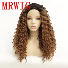 MRWIG короткие темные корни Омбре 30#/33# серый цвет волос Синтетический передний парик шнурка свободная часть 150% плотность 320 г