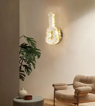 

HAIXIANG 12W LED Crystal Wall Lamp Bedroom Lighting Bathroom Vanity Lighting Wall Sconce Bracket Lamp