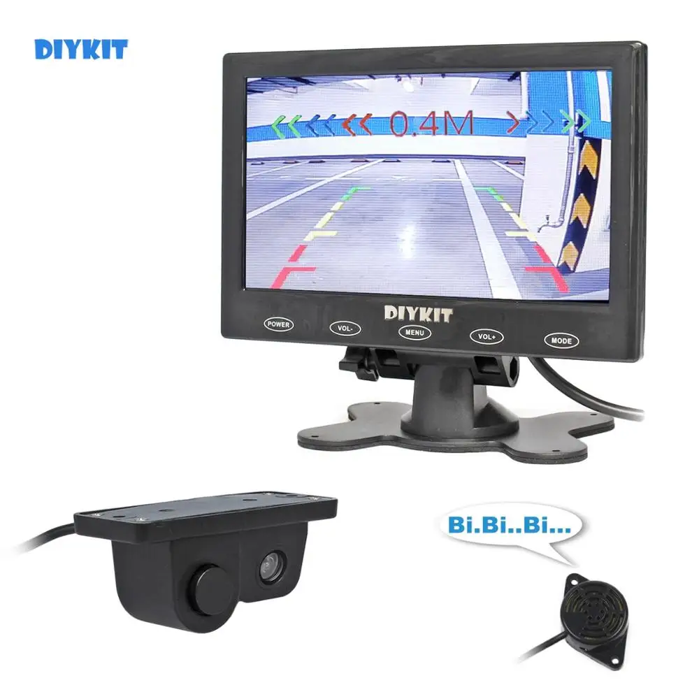 sistema di assistenza al parcheggio veicoli wireless telecamera di impermeabile per visione notturna con monitor HD da 7 pollici per rimorchio Telecamera di retromarcia e monitor wireless
