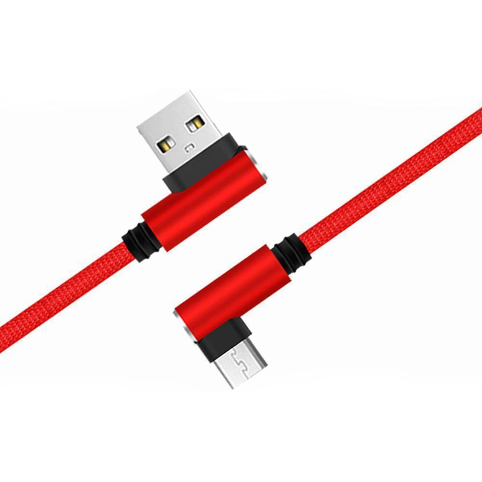 Universell 25cm USB to Type C Short Charging Cable Elbow 90 Degree USB C Micro USB Aluminium Blue Red Black Gold