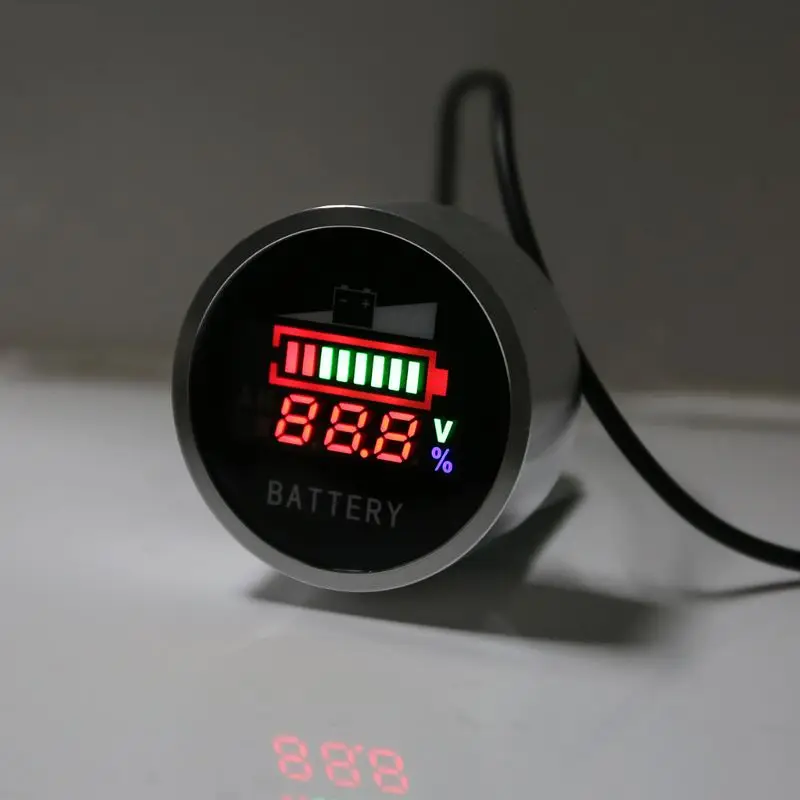 

DC 6-120V Waterproof Car Motorcycle Lead-acid Lithium Battery Capacity Indicator Voltage Meter 12V 24V 48V 72V