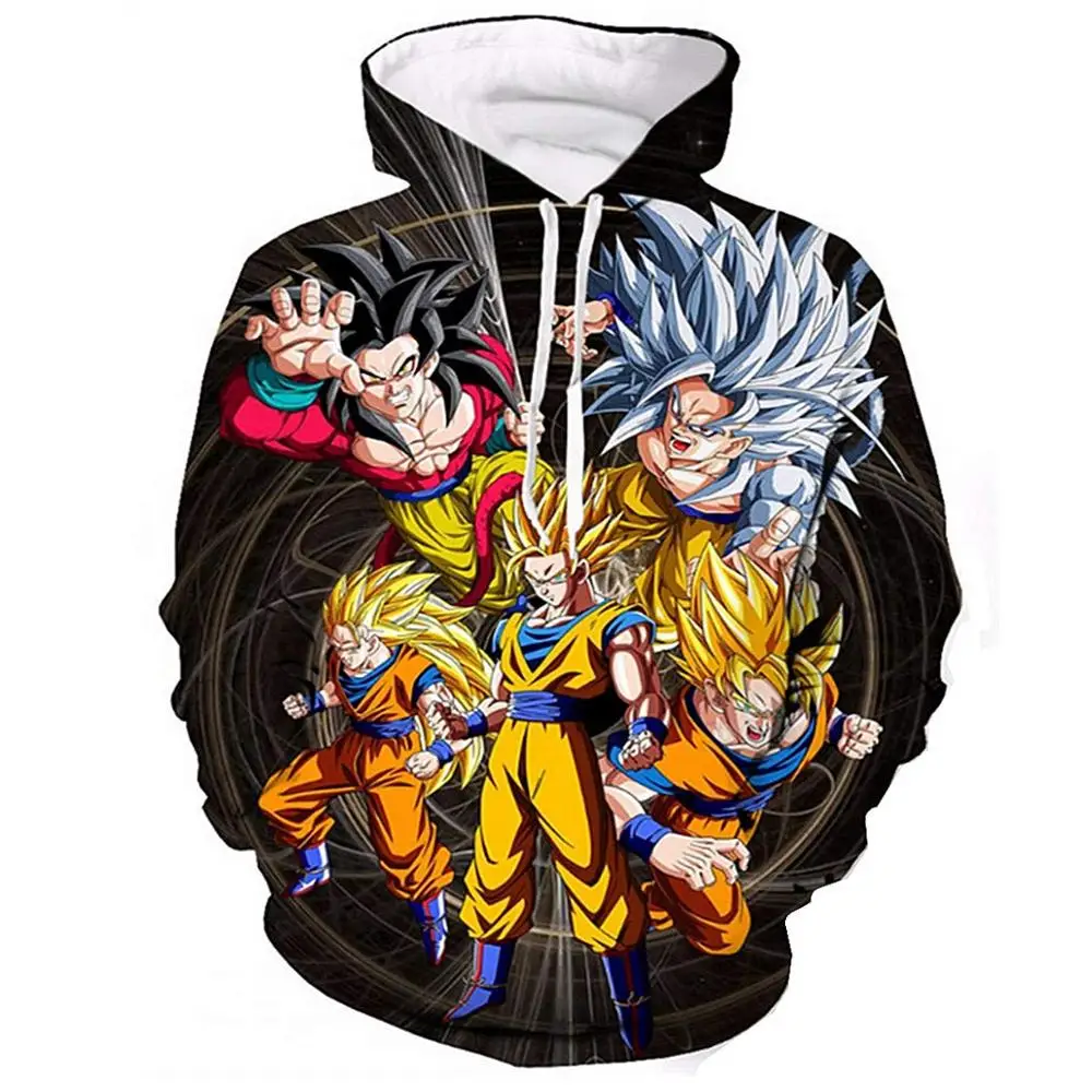 LW050 Аниме Dragon Ball Z Супер Толстовка для мужчин и женщин Dragon Ball 3D толстовки Сон Гоку верхняя одежда с рисунком для подростков мальчиков одежда с капюшоном для улицы - Цвет: LW050
