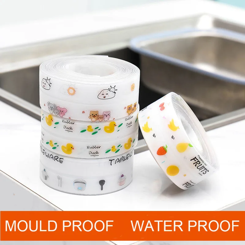 

Wall Mould Proof Tape Baseboard Decor Kitchen Sticker Anti-moisture Bathroom Corner Line Sink Toliet Stickers House Decoration
