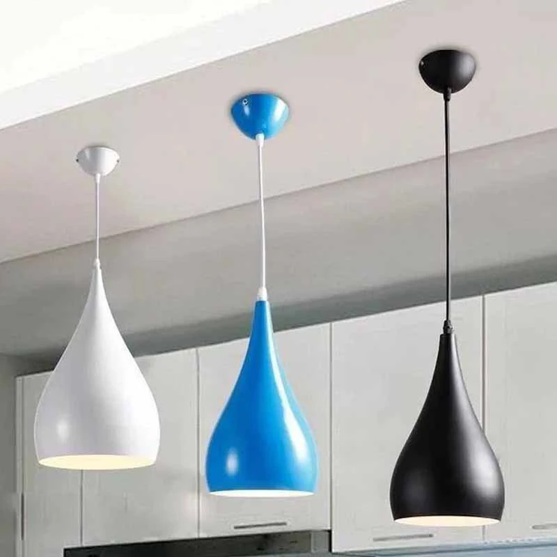 Modern Pendant Lights Nordic Pendant Lamp Colorful Aluminum Light Fixture For Cafe Restaurant Hanglamp Kitchen Hanging Lamps