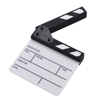 

High Performance Cut Prop Handmade Dry Erase Video Studio Acrylic TV Photography Director Movie With Stick Slate Film Clap Board