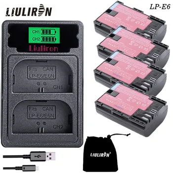 

4PCS 2650mAh LP-E6 LP E6 E6N LPE6 lp-e6n battery for Canon EOS 5D Mark IV 5D2 5DS R Mark II 2 III 3 6D 60D 60Da 7D 7DII 70D