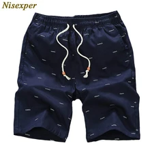 Nisexper Горячие мужские s шорты хлопок Мужская одежда рыбья кость эластичный пояс с принтом пляжные шорты высокое качество плюс размер 5XL