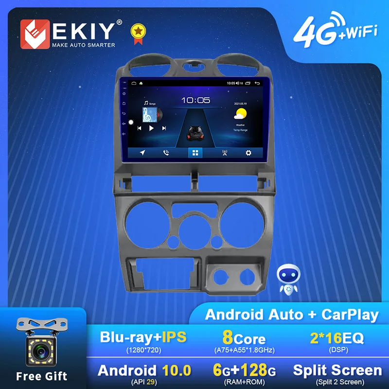 EKIY 6 + 128G QLED DSP Android 10 автомобильное радио для Volkswagen VW Jetta 2020 GPS навигация