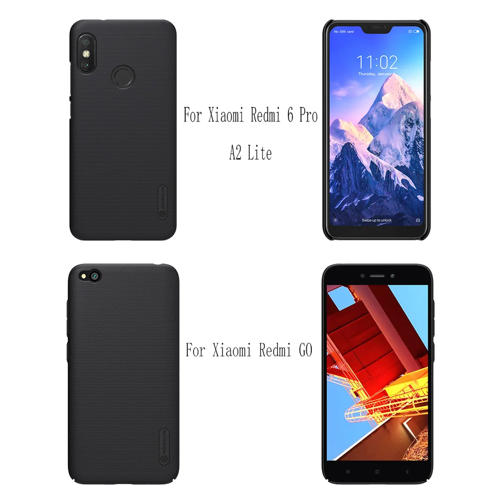 Nillkin матовый щит жесткая задняя крышка из ПК чехол для xiaomi redmi 8/8A/redmi 7/7A/redmi 6/6A/6 Pro/redmi 5/5A PC матовый чехол