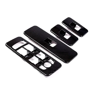 

4 Pcs Carbon Fiber For Land Rover Discovery Sport 2015-2017 ABS Window Lift Switch Frame Trim Stickers