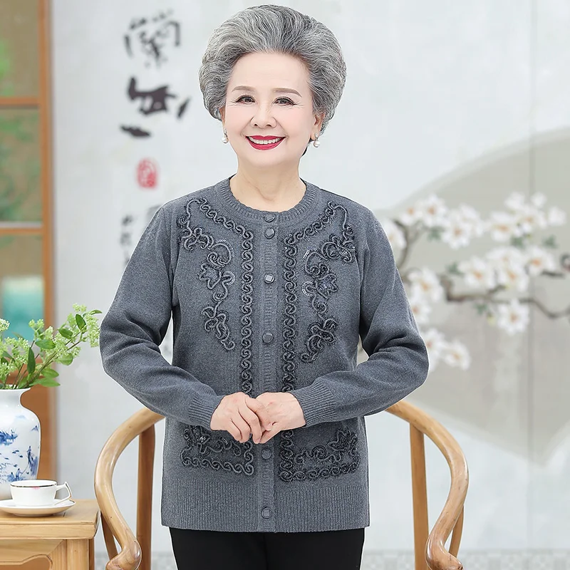 Knitted Cardigan Sweater Tops 