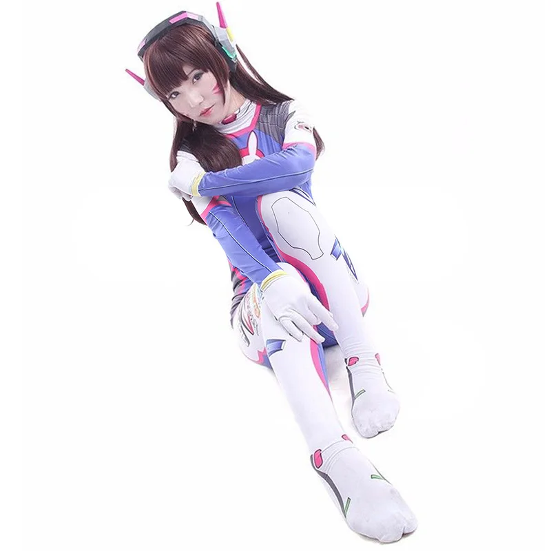 Горячие игры OW dva Комбинезоны для косплея Хэллоуин вечерние печати для женщин костюм