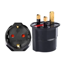 1Pcs Professional EU Euro 2 Pin To UK 3 Pin Plug AC Universal Adapter Travel Converter European Plugs Adapters Accessories