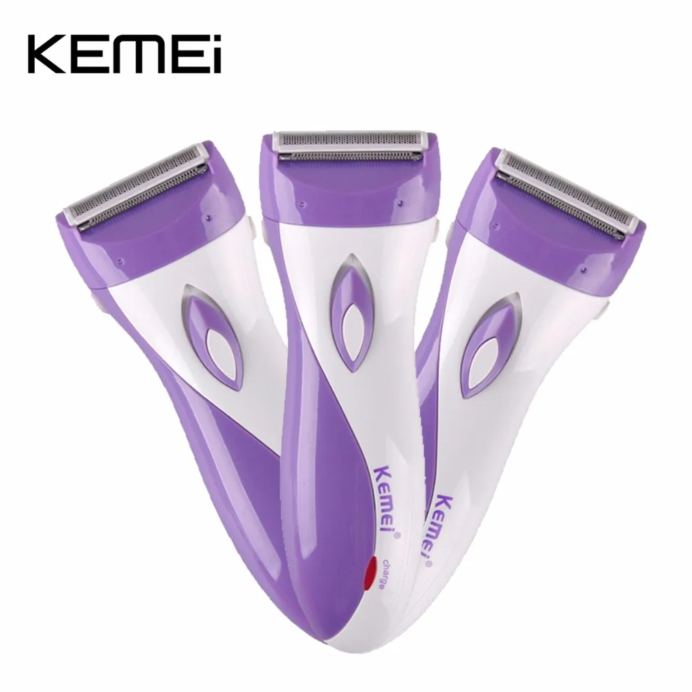 Kemei Rechargeable Epilator Women Electric Shaver Hair Remover Female Shaving Scraping KM-3018