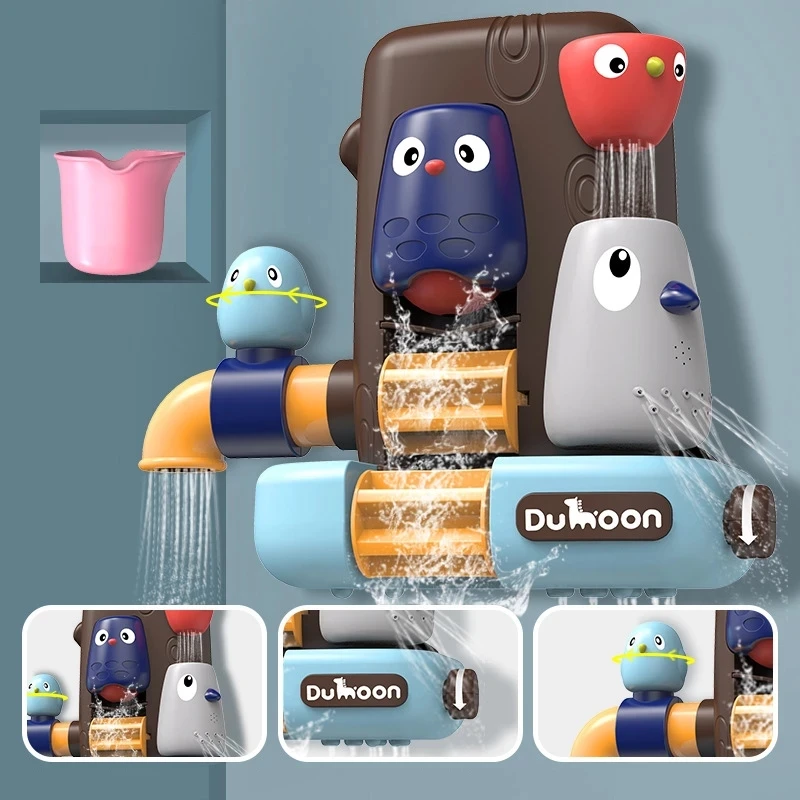 QWZ Bath Toys Pipeline Water Spray Shower Game Elephant Bath Baby Toy for Children Swimming Bathroom Bathing Shower Kids Toy 9