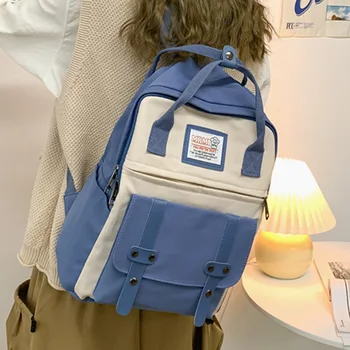 

EnoPella Fashion Women Backpack Girls Black School Bag Kawaii Female Nylon Waterproof Men College Student Cute Rucksack Mochila