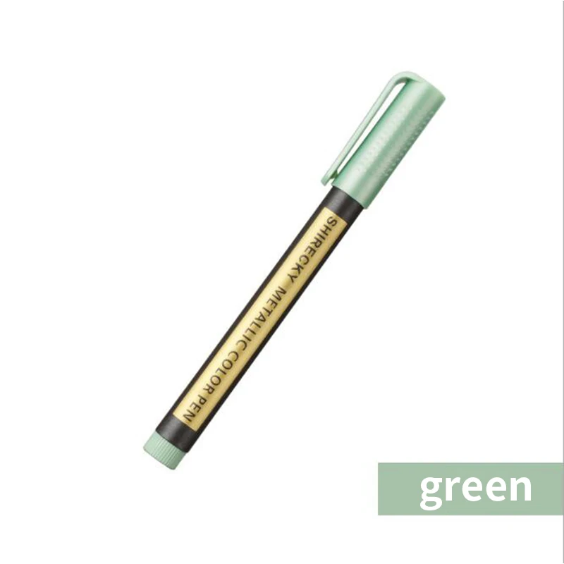 1 шт. цветные маркеры водонепроницаемые перманентные металлические маркеры для белой бумажной доски крафт-бумага фотоальбомы Diy украшения - Цвет: Зеленый