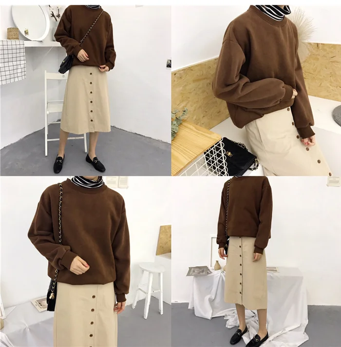 Sudaderas mujer,, Harajuku, одноцветная толстовка, женская, с длинным рукавом, с капюшоном, свободная, женские толстовки, свитшоты, повседневный спортивный костюм