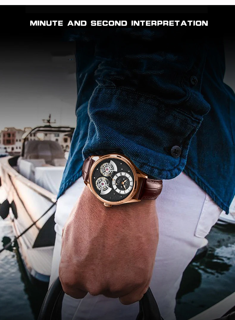 AILANG 2023 New Classic Double Tourbillon Automatic Watch For Men Leather Luminous Hands Mechanical Watches Mens Reloj Hombre_voghion.com