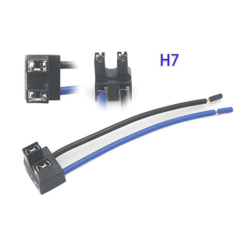 Car Lights Socket H1 H4 H7 Adapter for Headlight Bulb Holder Connector Accessories 2Pcs