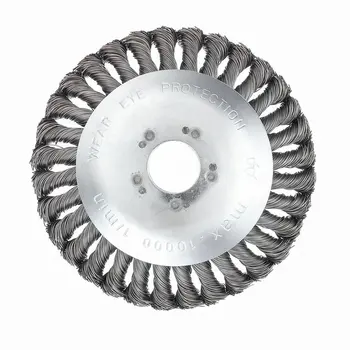 

6/8in Replacement Wheel Grout Steel Wire Grass Twisted Set Rotary Cutter Weed Brush Polishing Bowl Type Trimmer Practical